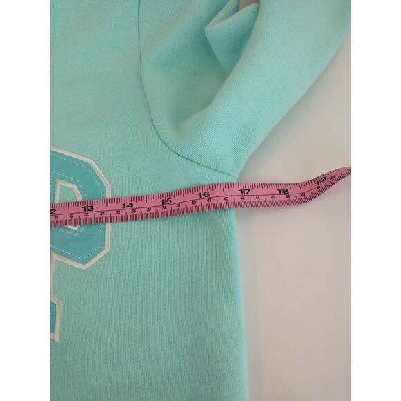 Gap kids Hooded Sweatshirt Youth Girls Sz XXL Blue Fleece Pullover Logo Pocket - Picture 6 of 10